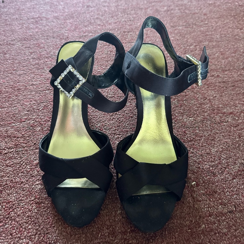 Elegant Black Strappy Heels